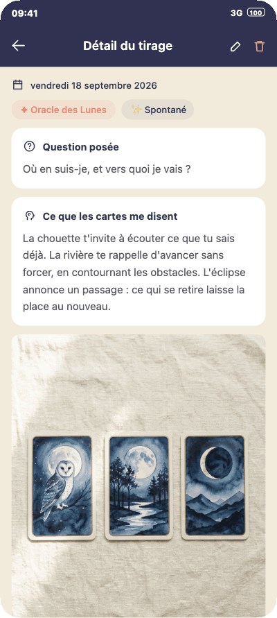 Ton journal de tirage évolue : commence sans créer de compte ✦ 6 Historique des tirages dans l'application